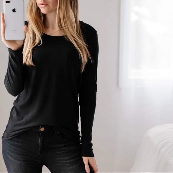 11thstreet | Raw Edge Black LS - Picture 1 of 9